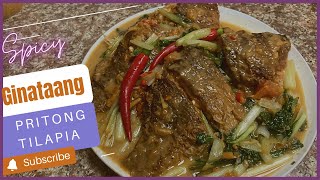 How to cook Spicy Ginataang Pritong Tilapia with Pechay  Lutong Bahay [upl. by Mcnamara]