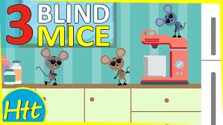 Three Blind Mice Cartoon  Fun Song and Nursery Rhyme For Toddlers  Hero Toons [upl. by Sible844]