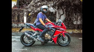 Honda CBR650F test pô Yoshimura R77 Carbon Full System chính hãng [upl. by Thgiwed484]