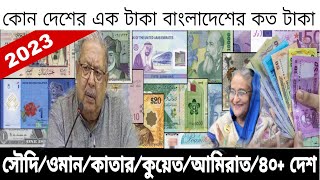 বিদেশি টাকায় বাংলাদেশের টাকায় আজকের রেট [upl. by Mace]