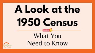 A Look at the 1950 US Census What You Need to Know [upl. by Iruam687]