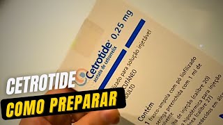 Cetrotide abrindo e preparando a medicação [upl. by Modesta241]