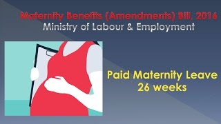 Maternity Benefit Amendment Bill 2016 [upl. by Ellennahs]