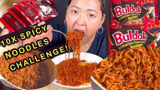 10X SPICY RAMEN NOODLES CHALLENGE Nepali MUKBANG  putting2x 5 souces  Hospital nai janu paryo [upl. by Nnylirret]