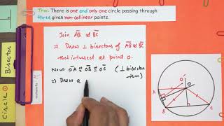 Theorem 105 Class 9  Chapter 10  Circles 💁👌😍 Circle through three non collinear points  Old book [upl. by Epilihp]