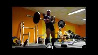 Louie Simmons Negative Zercher Squats [upl. by Gnilrets]