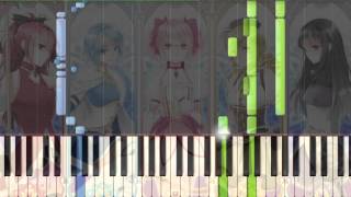 Puella Magi Madoka Magica Rebellion OST Nightmare Ballet Piano Synthesia Tutorial [upl. by Delaney]