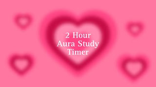 2Hour Pink Heart Aura Study Timer Boost Productivity with 451560 Intervals 💖 [upl. by Bailar]