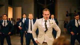 Groom Surprises Bride with Best Groomsmen Dance Ever [upl. by Itraa968]