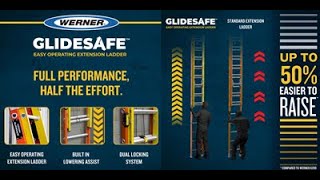 Werner Glidesafe Easy Operating Extension Ladder [upl. by Aisor]