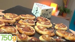 Recette de Palmiers au Roquefort et aux noix  750g [upl. by Thorpe]