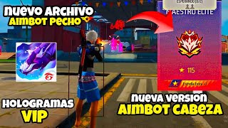 HOLOGRAMA AIMBOT PECHO 🌐NUEVA ACTUALIZACION🥶 PARA CUENTA PRINCIPAL🤤SIN RIESGO DE BANEO FREE FIRE🥶 [upl. by Ned304]