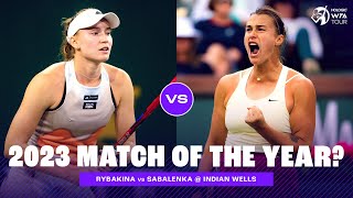 FULL MATCH  Elena Rybakina vs Aryna Sabalenka  2023 Indian Wells Final [upl. by Gisele]