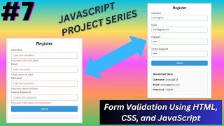 Form Validation Using HTML CSS and JavaScript 7 [upl. by Danica225]