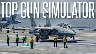 THE MOST AUTHENTIC TOP GUN SIMULATOR  DCS F14 Tomcat Supercarrier Ops [upl. by Einaffets]