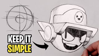 How To Draw Brawl Stars  Larry and Lawrie Sketch Tutorial [upl. by Fayette]