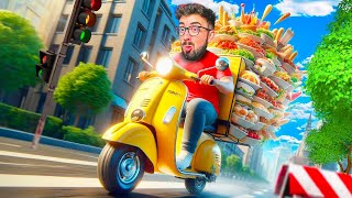 SIMULADOR DE REPARTIDOR DE COMIDA A DOMICILIO 😂  Food Delivery Simulator [upl. by Mchail]