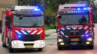 170823Opkomst Uitruk Brandweer Dokkum amp Ternaard TS 024232 amp 024234 met spoed naar Panwurk [upl. by Barlow98]