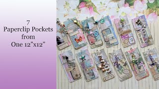 Seven Paper Clip Pockets from one 12quotx12quot Great Stash Builder [upl. by Sellihca]