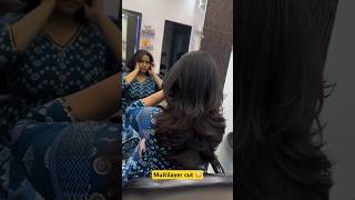 Multilayer hair cut 💇‍♀️ haircut shortvideo hairtreatment newhairstyle hairstyle blondhair [upl. by Pippa]