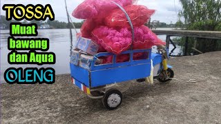 VIRAL TOSSA Oleng Ban Ngangkat versi miniatur truk kardus [upl. by Xeno]