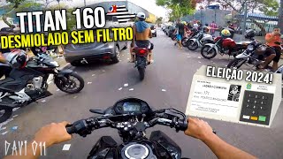 PIÃO NA ELEIÇÃO DE TITAN 160 COM DESMIOLADO [upl. by Emile]