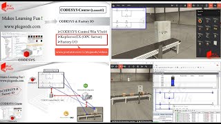 CODESYS tutorial  Connecting CODESYS with Factory IO using KepserverEX OPC server with a project [upl. by Hnacogn]