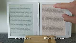 Kobo Libra Colour vs Kobo Libra 2 ereader comparison 4k [upl. by Ajam]