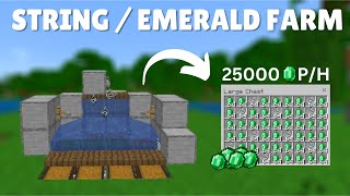 MINECRAFT EASIEST STRING  EMERALD FARM IN 121 [upl. by Chipman684]