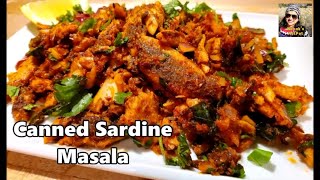 Canned Sardine konkani Recipe  Sardine Masala Dry in 5 minutes Canned sardine Spicy Indian Recipe [upl. by Norene]