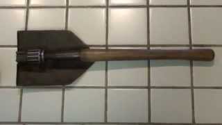 WWII M1943 ETool entrenching tool folding shovel [upl. by Einnaoj]