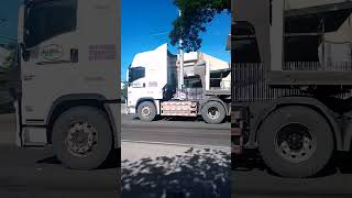 Spotted White Isuzu Trailer Truck Empty trailer highlights ytshorts PapaJohnyA [upl. by Amhser231]