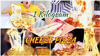 1 KILOGRAM EXTRA CHEESE PIZZA MUKBANG ASMR COMPILATION [upl. by Odradlig]