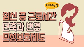 임신 중 근로시간 단축과 변경 모성보호제도  요약노무상식 [upl. by Arthur]