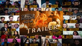 RRR Trailer 🔥Mega Reaction Mashup  NTR Ram Charan Ajay Devgn Alia Bhatt  DheerajReaction [upl. by Cofsky811]