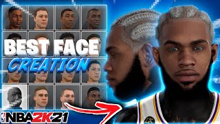 NEW BEST DRIPPY FACE CREATION IN NBA 2K21 COMP STAGE FACE CREATION 2K21 [upl. by Dhar]