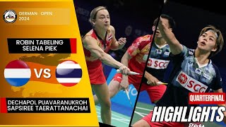 TabelingPiek NED vs PuavaranukrohTaerattanachai THA  QF  German Open 2024 [upl. by Rehtul154]