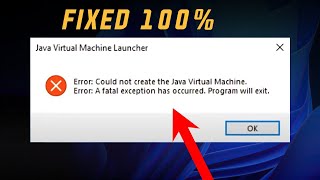 FIX How to Fix Could not create the java virtual machine  How to Fix Fatal Exception has Occured [upl. by Ephram]