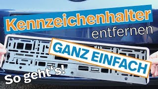 Kennzeichenhalter entfernen so gehts I Kennzeichenboxde [upl. by Janka]