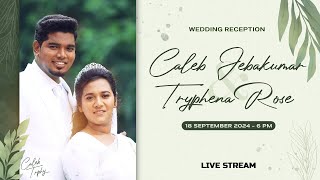 Caleb Jebakumar amp Tryphena Rose  Wedding Reception [upl. by Reyna]