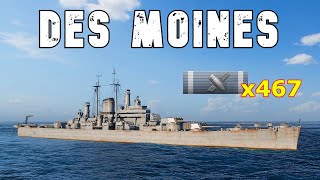 World of WarShips Des Moines  7 Kills 321K Damage [upl. by Chappell]