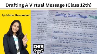 Drafting a Virtual Message Class 12Board Exam 12 Writing SkillVirtual message examplesBoards 2025 [upl. by Nnylassej]