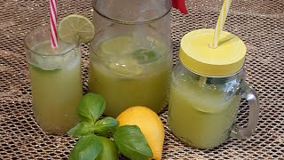 Thème citron 🍋 3 Citronade aux basilic 😍🍋Lemonade with basil 😍🍋 [upl. by Audry790]