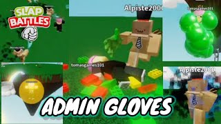 MOSTRANDO LOS ADMIN GLOVES  Roblox Slap Battles [upl. by Vincenty13]