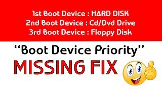 “Boot Device Priority” Option MISSING FIX – Reboot And Select Proper Boot Device  LENOVO [upl. by Nevaeh]