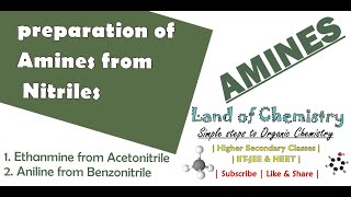 Preparation of Amines from Cyanides amp IsocyanidesEthanmine Nmethyl methanamine Mendius Reaction [upl. by Nolos]