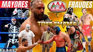 Los MAYORES FRAUDES en TRIPLEMANÍA AAA 🤼‍♂️ ¿Puro show Las luchas que ENGAÑARON a TODOS 🔥 [upl. by Melloney901]