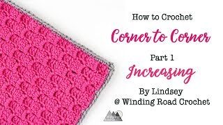 How to Increase in Corner to Corner Crochet  Right Handed [upl. by Nezah101]