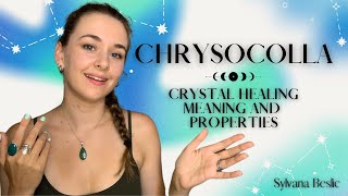 CHRYSOCOLLA  Crystal Healing Meaning Zodiac signs Chakra healing [upl. by Ramonda]