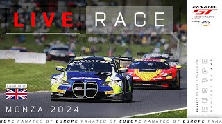 LIVE  Race  Monza  Fanatec GT Europe 2024 English [upl. by Ileane413]